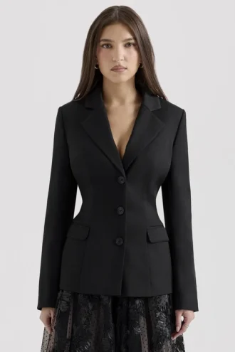 Aviva Black Tailored Hourglass Jacket
