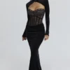 Ayana Black Lace Maxi Dress + Bolero
