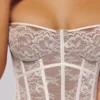 Ayana White Lace Boned Corset Top