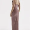 Azalea Soft Pink Velvet Midi Dress