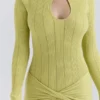 Aziza Pistachio Long Sleeve Mini Dress