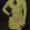 Aziza Pistachio Long Sleeve Mini Dress