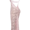 Azzurra Rose Pink Lace Godet Gown