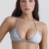 Bali Blue Paisley Triangle Bikini Top