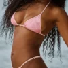 Bali Pink Paisley Triangle Bikini Top