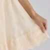 Bambi Ivory Satin + Broderie Anglaise Lace Regency Babydoll Mini Dress
