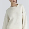Bear Ivory Wool Chunky Knit Sweater