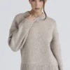 Bear Oatmeal Wool Chunky Knit Sweater