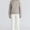 Bear Oatmeal Wool Chunky Knit Sweater