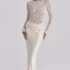 Ellie Vintage Ivory Lace Long Sleeve Bodysuit