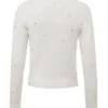 Beaubella Ivory Soft Mohair Embellished Cardigan