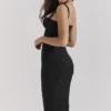 Bellissima Black Sweetheart Midi Dress