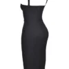 Bellissima Black Sweetheart Midi Dress
