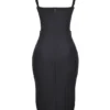 Bellissima Black Sweetheart Midi Dress