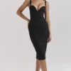 Bellissima Black Sweetheart Midi Dress
