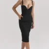 Bellissima Black Sweetheart Midi Dress