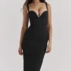 Bellissima Black Sweetheart Midi Dress