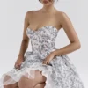 Bennett English Porcelain Print Strapless Sundress