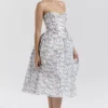 Bennett English Porcelain Print Strapless Sundress
