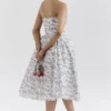 Bennett English Porcelain Print Strapless Sundress