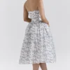 Bennett English Porcelain Print Strapless Sundress