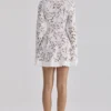 Bianca White Custom Lace Long Sleeve Mini Dress
