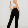 Breanna Black Lace Up Cargo Trousers