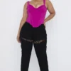Breanna Black Lace Up Cargo Trousers