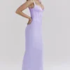 Breeze Orchid Satin Corset Maxi Dress