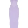 Breeze Orchid Satin Corset Maxi Dress