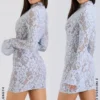 Brianna Bluebell Keyhole Lace Mini Dress
