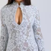 Brianna Bluebell Keyhole Lace Mini Dress