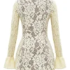 Brianna Buttermilk Keyhole Lace Mini Dress