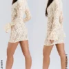 Brianna Buttermilk Keyhole Lace Mini Dress