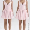 Brigitte Strawberry Shortcake Gingham Corset Mini Dress