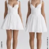 Brigitte White Cotton Broderie Anglais Corset Mini Dress