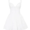 Brigitte White Cotton Broderie Anglais Corset Mini Dress