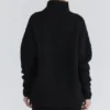 Brooklyn Black Wool Boucle Knit Sweater