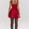 Bunny Holly Red Crepe Mini Dress