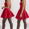 Bunny Holly Red Crepe Mini Dress