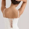 Cadie White Cotton Corset Top