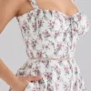 Calia Cream Rose Print Stretch Cotton Mini Dress