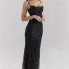 Calla Black Pearl Embellished Maxi Dress