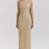 Calla Seapearl Embellished Maxi Dress