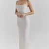 Calla Silver Pearl Embellished Maxi Dress