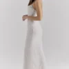 Calla Silver Pearl Embellished Maxi Dress