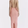 Camelia Apricot Plunge Maxi Dress