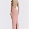 Camelia Apricot Plunge Maxi Dress