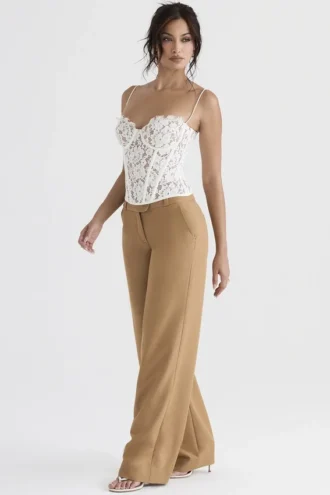 Cameron Caramel Relaxed Tailored Trousers