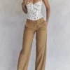 Cameron Caramel Relaxed Tailored Trousers